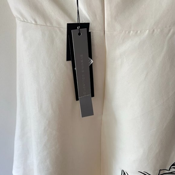 New Halston Heritage layered Skirt Cream Black Cocktail mini Dress, Size 4 - Picture 14 of 15